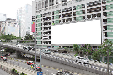 Image showing large advertisement blank in the city 