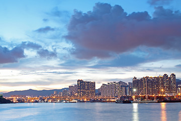 Image showing hong kong sunset