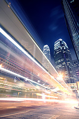 Image showing traffic in Hong Kong at night 