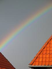 Image showing Rainbow and roof