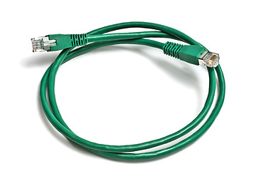 Image showing Green network plug 