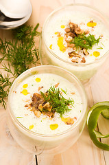 Image showing Tarator - traditional bulgarian cold summer soup