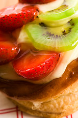 Image showing French cake with fresh fruits