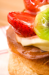 Image showing French cake with fresh fruits