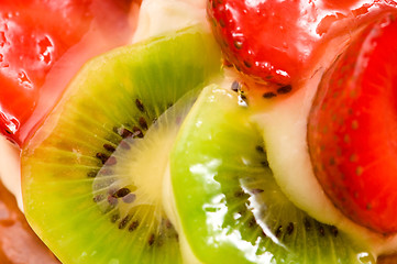 Image showing French cake with fresh fruits