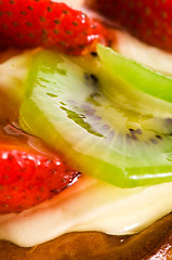 Image showing French cake with fresh fruits