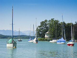 Image showing Boats Tutzing