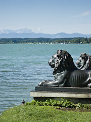 Image showing Lions at lake Starnberg