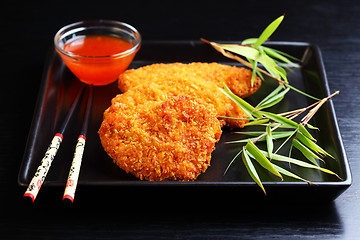 Image showing Fried chili chicken breast