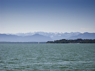 Image showing Alps at Starnberg lake