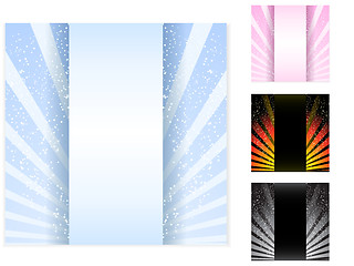 Image showing Star Card with Stripes. Set of 4 layouts