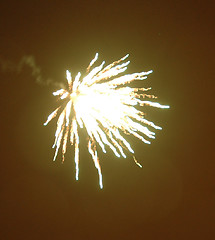 Image showing White firework rain