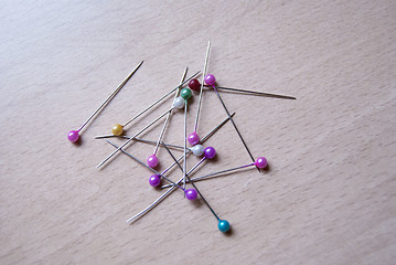 Image showing Sewing pins