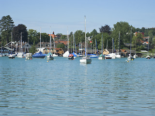 Image showing boats in the lake