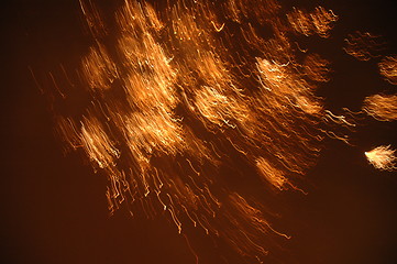 Image showing Yellow firework rain