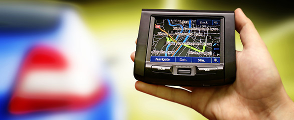 Image showing Gps in a man hand.