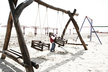 Image showing Play spot on the beach