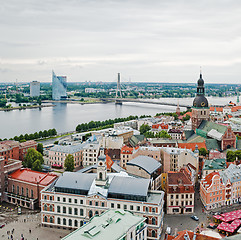 Image showing View over Old Town of Riga, Latvia