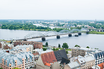 Image showing View over Old Town of Riga, Latvia