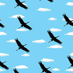 Image showing Flying birds pattern
