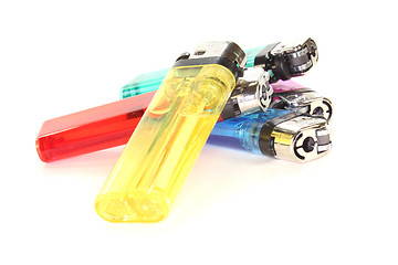 Image showing colorful lighters