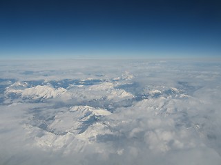Image showing Alps from the sky