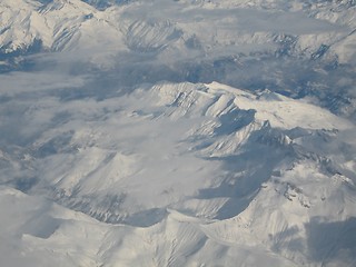 Image showing Snowy mountains