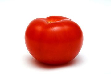 Image showing Foto of tomato placed on white background