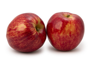 Image showing two red striped apple