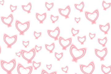 Image showing Abstract background - shine hearts