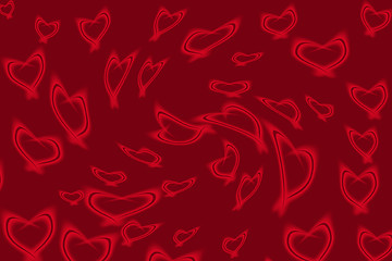 Image showing Abstract background - shine hearts