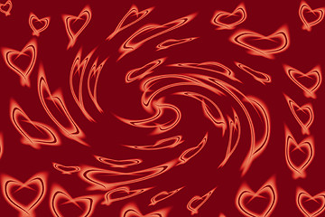 Image showing Abstract background - shine hearts