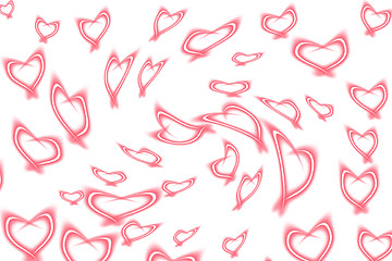 Image showing Abstract background - shine hearts