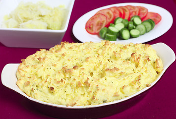Image showing Potato topped pie