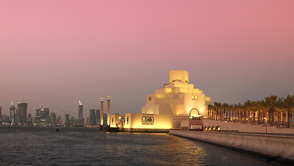 Image showing Doha sunset panorama