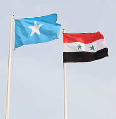 Image showing Somalian and Syrian flags