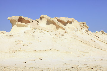 Image showing Qatar desert erosion geology