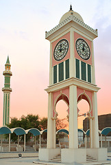 Image showing Clock tower and Grand Mosque