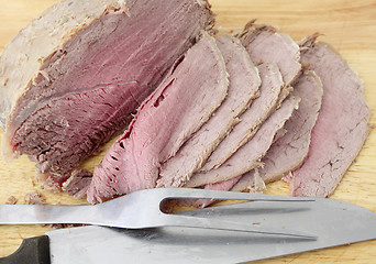 Image showing Boiled beef slices