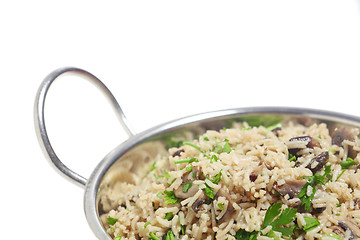 Image showing Mushroom pilau closeup