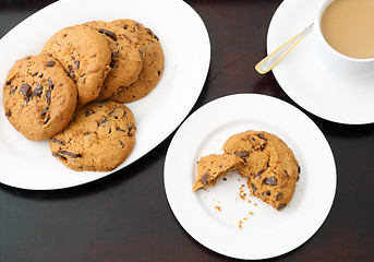 Image showing Coffee and cookies