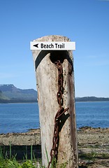 Image showing Beach Trail Sign