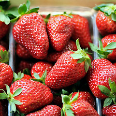 Image showing strawberries background