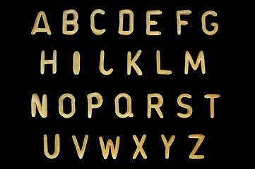 Image showing pasta font