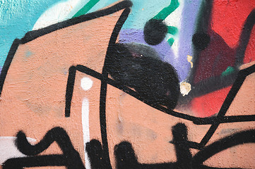 Image showing weathered graffiti