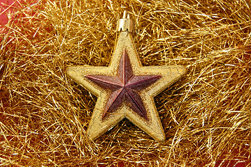 Image showing christmas golden star