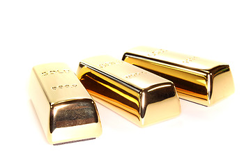 Image showing Three gold bars