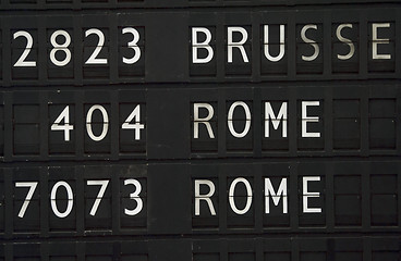 Image showing Flight information for Rome
