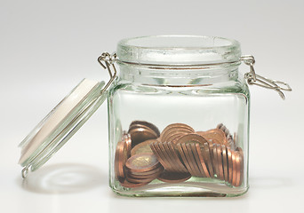 Image showing Coins in Jar