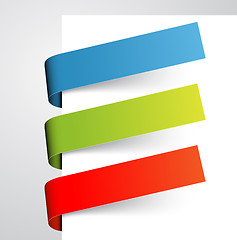 Image showing Set of colorful paper tags